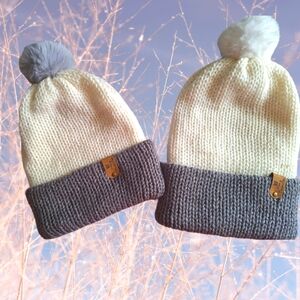 **Handmade Mommy and Me Knitted Hat Set